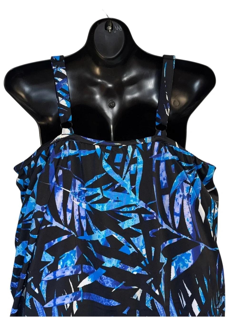 Swim 365 Women's Size 24 Tank Overlay Tummy Control Swim Romper Adjustable Strap